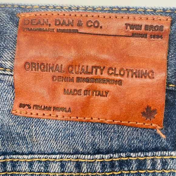 Dsquared2 Paint Splatter Skinny Jeans Size 40 Size 4 Medium Wash Rigid Denim - Picture 4 of 16